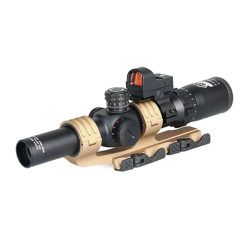 Canis Latrans Tactical Scope 2.5-10x26 Omfattning med 1x Red Dot 2 Typ Scope Mount Utomhus Sökare CL1-0345