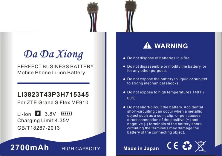 Cameron Sino - Batteria Per ZTE Grand S Flex, MF910, MF910 4G LTE, MF910S, MF920, MF920A, MF920S, MF920VS, MF920W , MF971, MF971V PN:ZTE Li3820T43P3h715345 23000 MAh - Foto 14