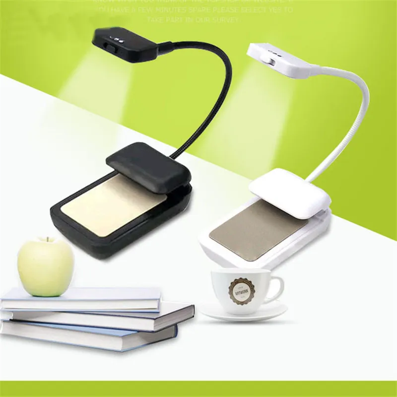 Najnowszy Kindle 3 Led Light Clip-on Ebook Lampa czytająca Lampa Booklight Reader Mini Elastyczne Jasne biurko 918