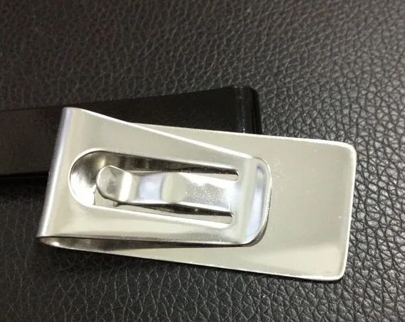 Carteira de dinheiro clipe de grampo cartão de aço inoxidável detentores de cartão de crédito