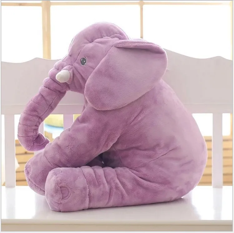 Retail Elephant Pillow Baby Doll Barn sömnkuddar Födelsedagsgåva Toddler Pillow Long Nose Elephant Doll Soft Plush Toys 40cm * 40cm * 35cm