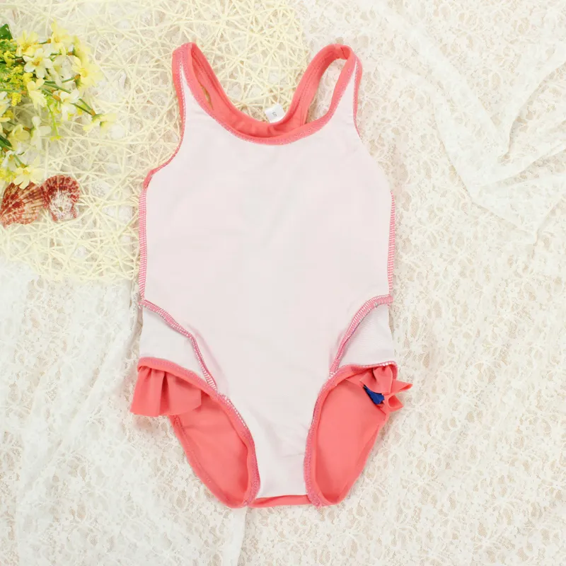 One-piece Kids Girls Baby Swimwear Black Swan Pink Flamingo Melon Parrot Swimsuit Bathing Cap Princess Dresses Clothing