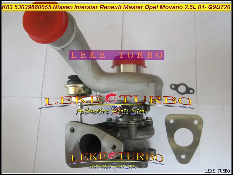 K03 53039700055 53039880055 Opel Movano 2001- G9U 720 G9U720 2.5L에 대한 르노 마스터를위한 닛산 인터 보러 용 터보 터보 차저