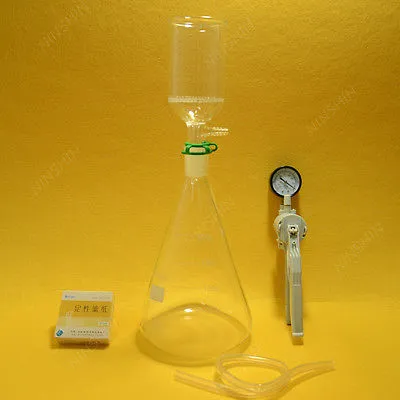 Wholesale- 2000ml,24/40,Suction Filtration Kit,70mm Buchner Funnel,Glass Flask,Vacuum Pump