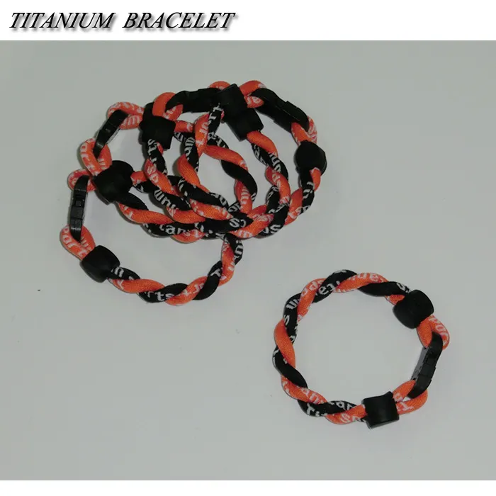 Bracelet en titane pour le football en bonne santé Germanium sport 2 bracelets en corde