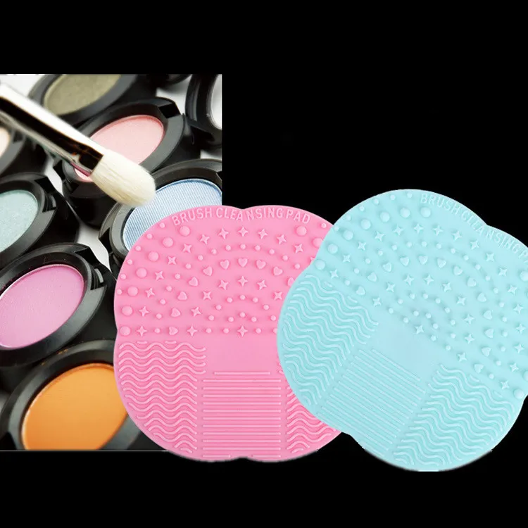 Silicone Makeup Brushes Cleaner Mat Pad Applicators Professional Washing Sucker Scrubber Board Cosmetic Brush Cleaning Tools