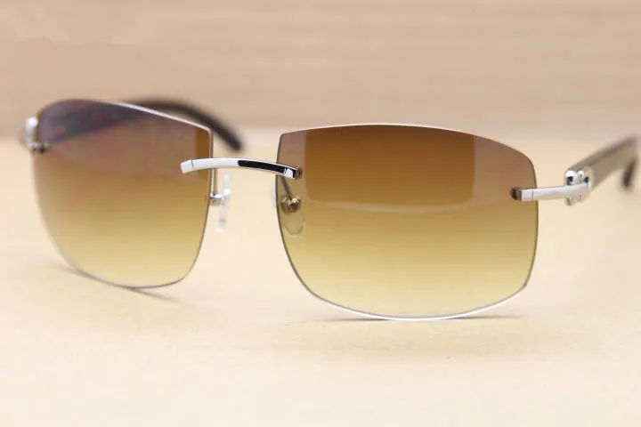 العلامة التجارية النظارات الشمسية بدون شفة أسود بافالو القرن 4189705 نظارات شمسية كبيرة الإطار مصمم أحزمة الرجال جودة عالية النظارات الشمسية الحجم 62-18-140mm