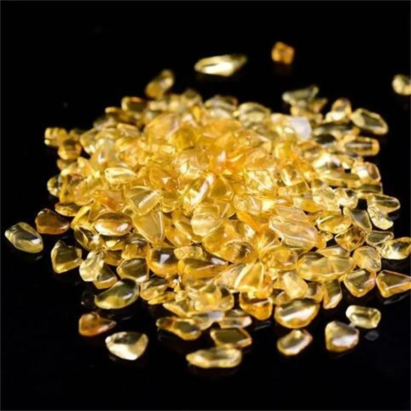 Mais novo 100g amarelo citrino cristal de quartzo pedra preciosa talão caído mini pedra rocha cura para home aquarium fish tank decor