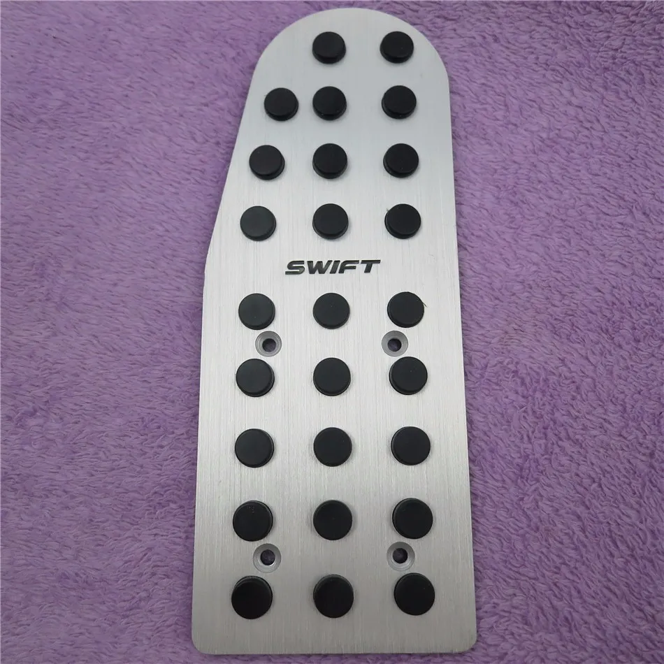 Suzuki Swift 2006-2012 용 자동차 액세서리 새로운 스포츠 알루미늄 발 페달 레스트 플레이트 속도 MT Plate Pads 커버 스타일링 261K