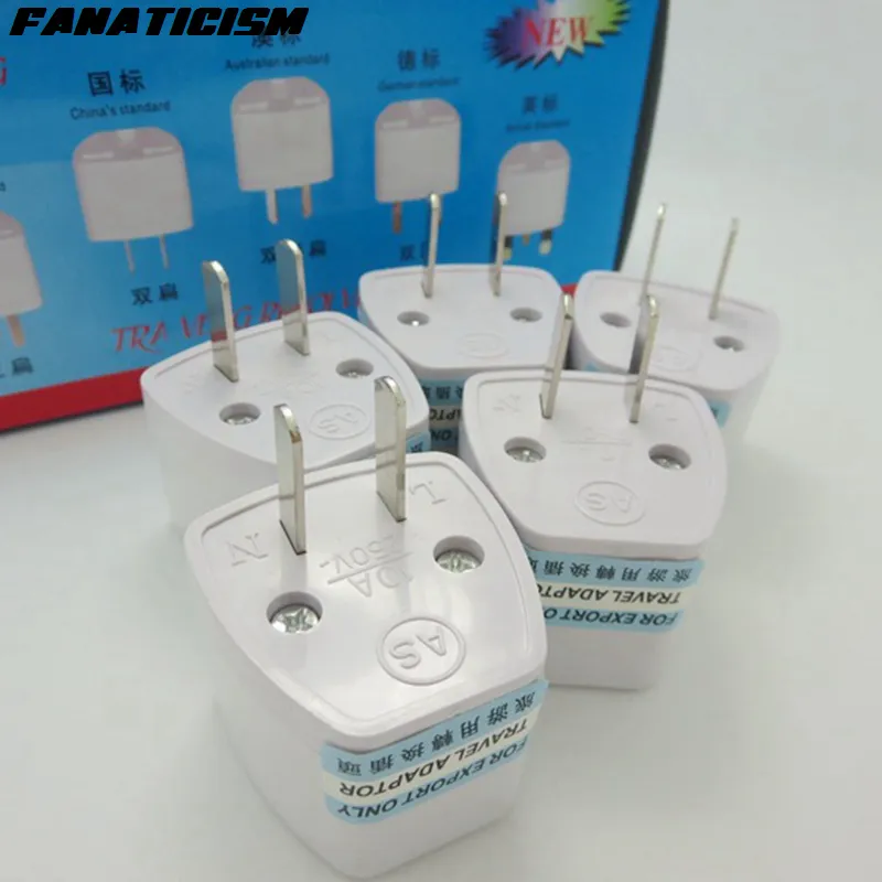 Fanaticism International Universal UK AU EU To US Plug Adapter Converter USA Travel AC Power Electrical Plug Adaptor Convert