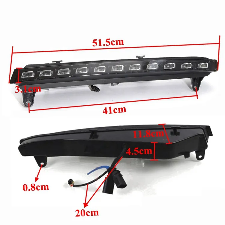 For Audi Q7 2006 2007 2008 2009 06-09 LED Daytime Running Light DRL Waterproof ABS DC12V DRL Fog Lamp Decoration shipping by DHL