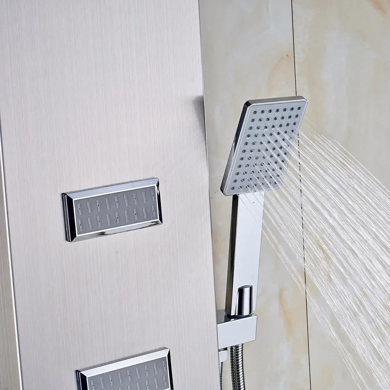 Wholesale and Retail Stainless Steel Shower Panel Rain &Waterfal With Massage Body Jets Tub Tap