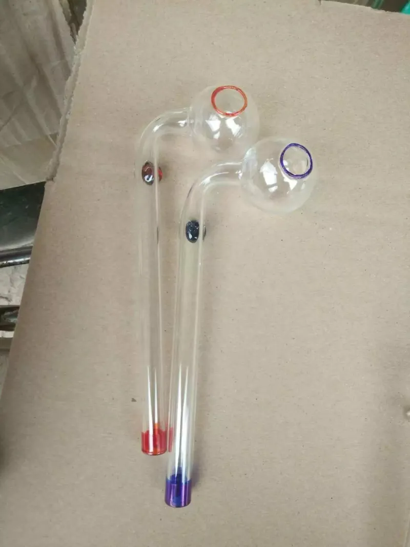 tubo di vetro colorato immagine reale Tubi con manico fumatori Curvo Mini Nuovo arrivo Shisha Pipe Bruciatore a nafta