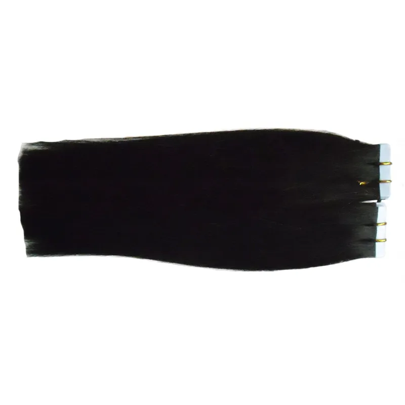 Natural Color Use of human hair Skin Weft brazilian Straight hair tape in human hair extensions 100g 