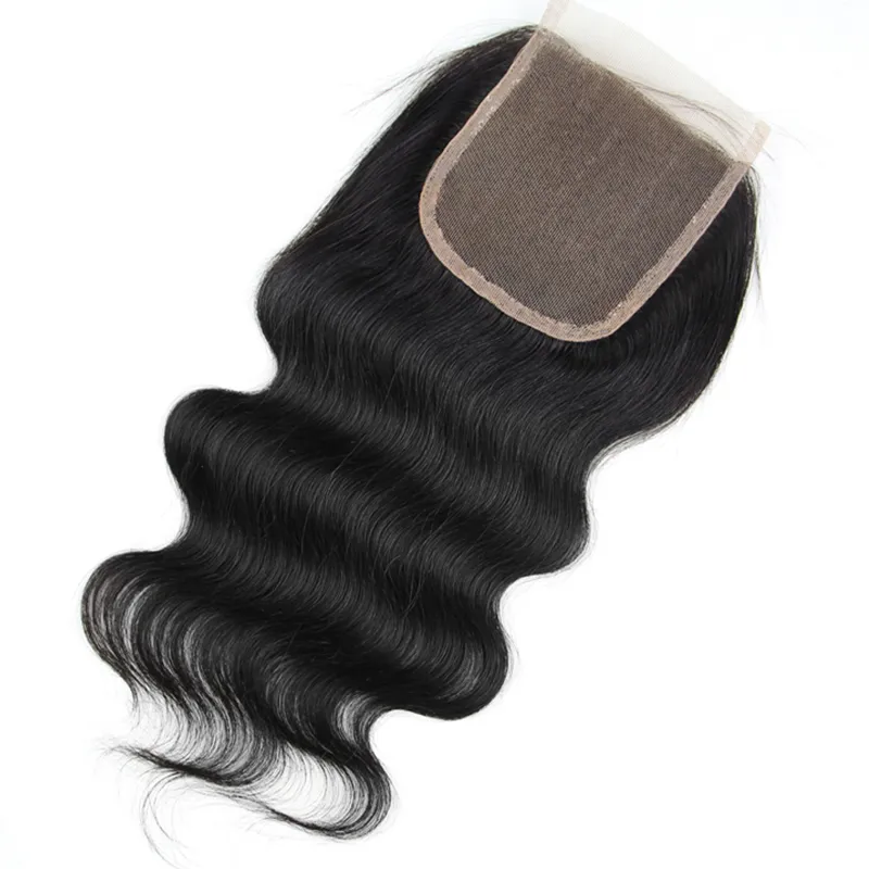 Brazilian Malaysian Indian Peruvian Indian Mongolian Hair Top Lace Closure 8-18 inch Body Wave Unprocessed Natural Color Human Hair Closure