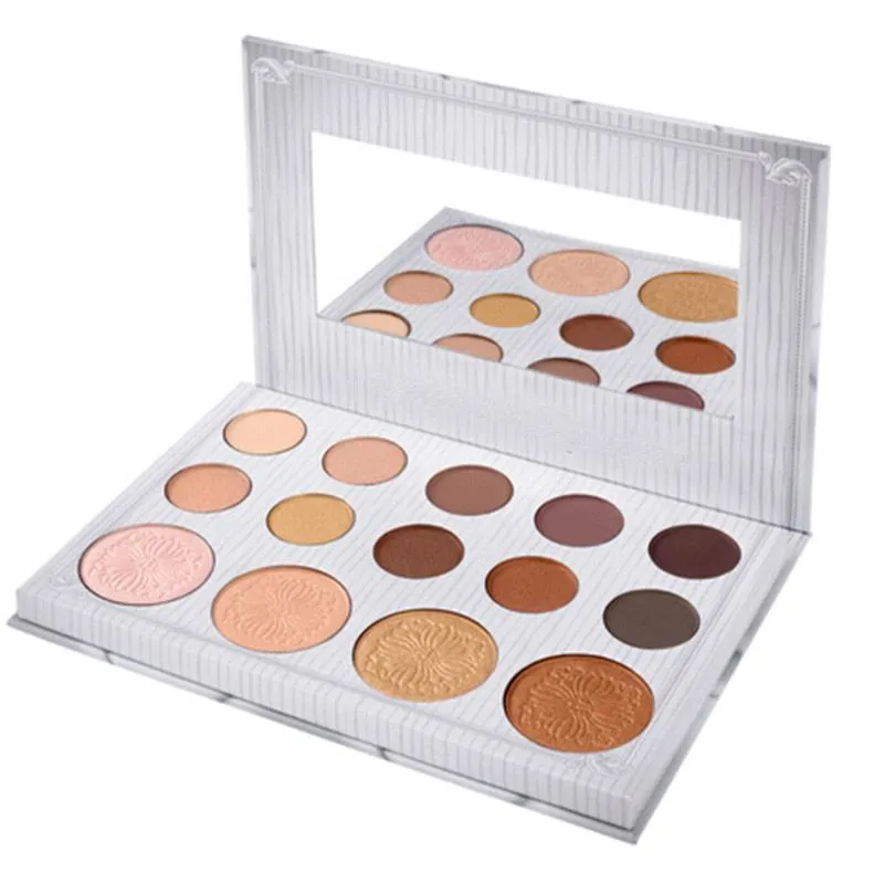 Hot Carli Byli Bybel 14 Färg Ögonskugga Highlighter Palette Ögon Skugga Pigmenterat Lysande Pulver Ögon Markera Skönhets Makeup Gratis Shiping