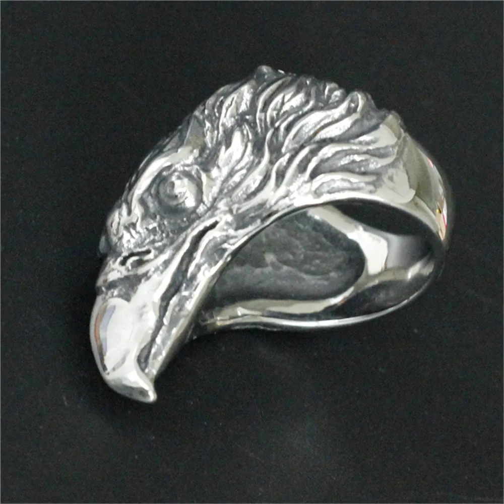Support Drop Ship New Animal Eagle Ring 316L