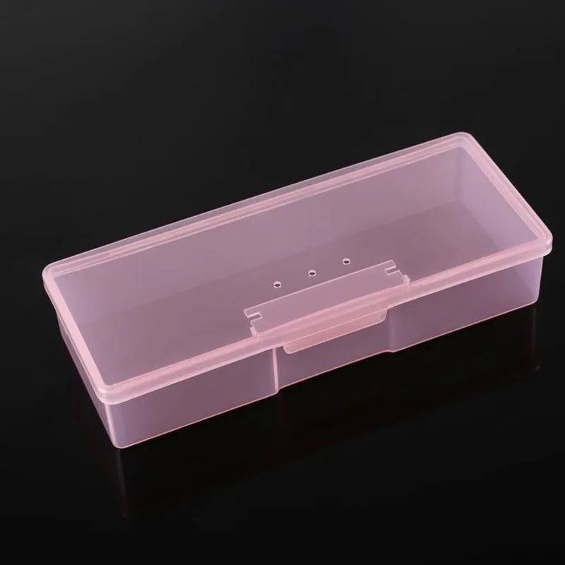 Large Capacity Clear Nail Art Brush Storage Box For Make Up Brush Case