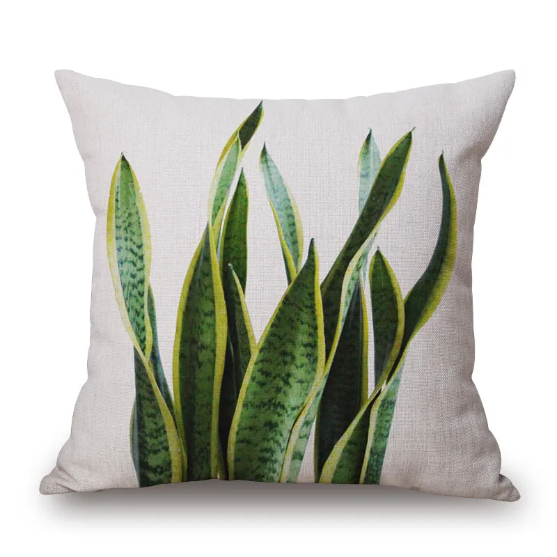 Modern Botanical Cushion Cover nórdico Sofá Prande de Planta Casa Folhas Folhas Cactus Almofada Planta Cojines de abacaxi 9816257