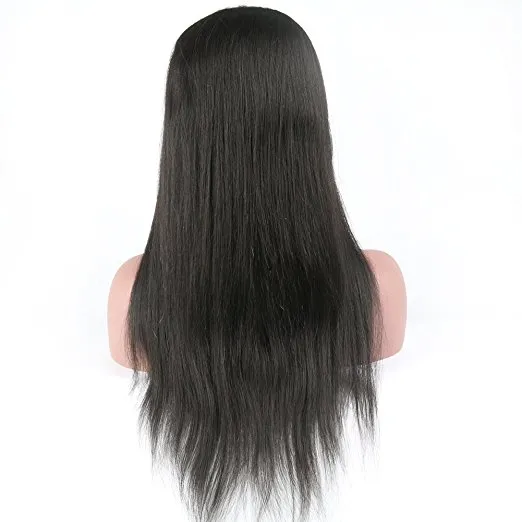 360 koronkowe peruki wstępnie wyrzucone naturalne włosy Yaki proste 360 ​​koronkowe peruki czołowe malezyjskie dziewicze włosy pełne ludzkie 130%gęstość diva2