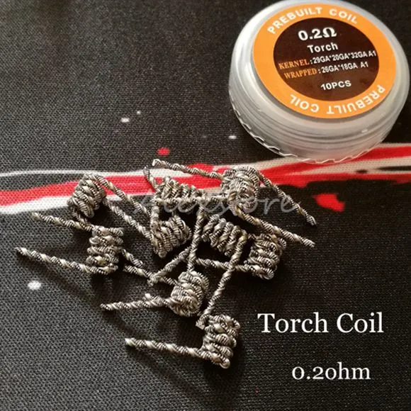 Fackla spoltråd 0.2Ohm 29GA*20GA+32GA-26GA*18GA Hive svängda trappuppgång Alien Wave Flat Premade Wrap Wires Förbyggnad motstånd