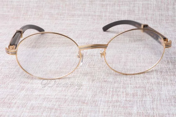 2019 new retro round glasses 7550178 black speaker eyeglasses men and women spectacle frame size 55-22-135mm244W