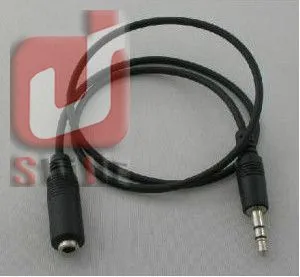 Wholesales black 1.1M Stereo Audio Extension Cable 3.5mm Male to Female 