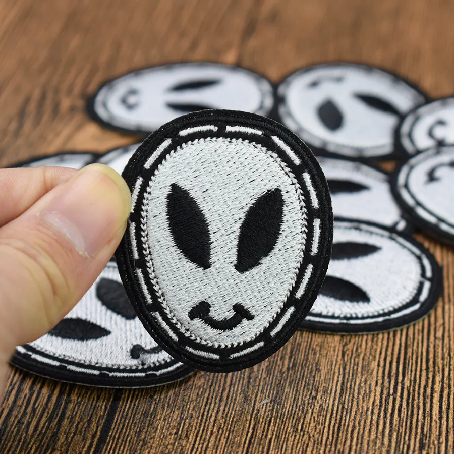 long face skull embroidery patches for clothing iron patch for clothes applique sewing accessories stickers on clothes iron 5240538