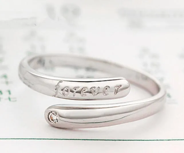 2017 heiße verkäufe überzug s925 sterling silber kristall für immer eröffnung ring charms hochwertige mann frau ring modeschmuck / 