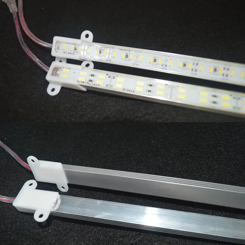 Vattentät 5630 SMD 50cm 100cm 72 144LED Hard Rigid Stripskåp Bar Ljus Ren Vit Varm Vit med lock DC12V