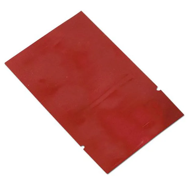 / Top Open Up Aluminum Foil Packging Bag Red Heat Seal Tea Snack Food Vacuum Mylar Packing Bag Coffee Pack Storage Bags