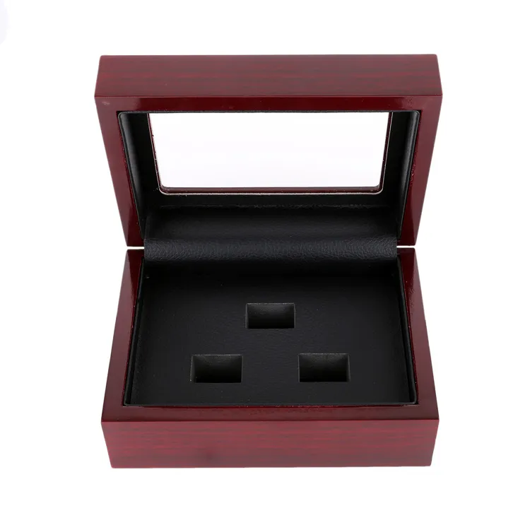 12*16*7cm Jewelry Boxes Classic Package Wooden Display Box Porous Box Jewelry Box For Championship Rings Or Gift Multi-style optional B005