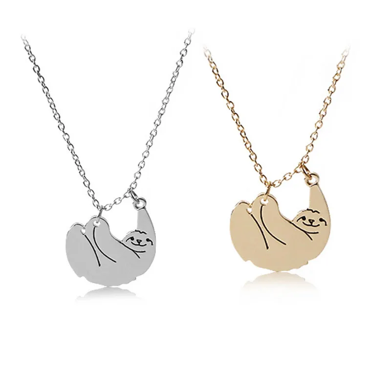 Animal Sloth Necklace for Women Men chokers Chain Pendant Fashion jewelry