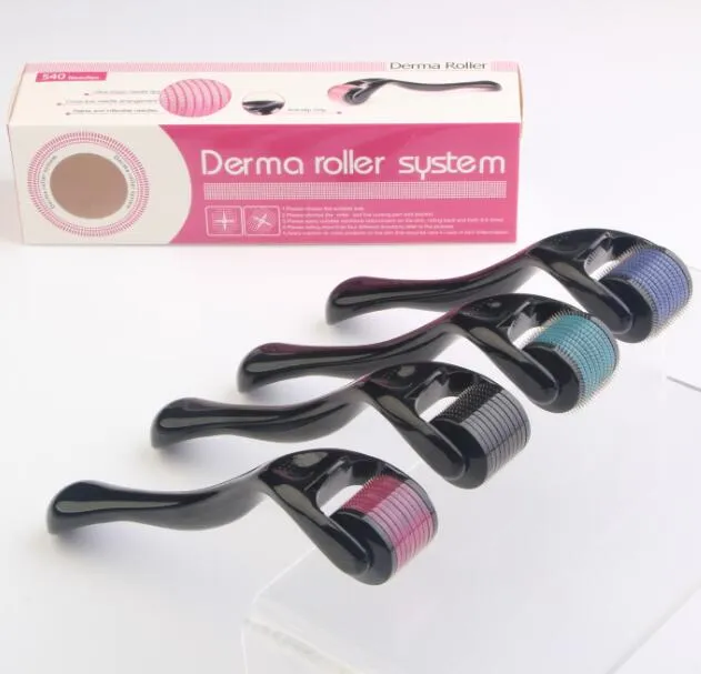 Nyaste DRS 540 Microneedle Dermaroller Skin Derma Roller gjord av medicinsk rostfritt stål DHL Gratis frakt
