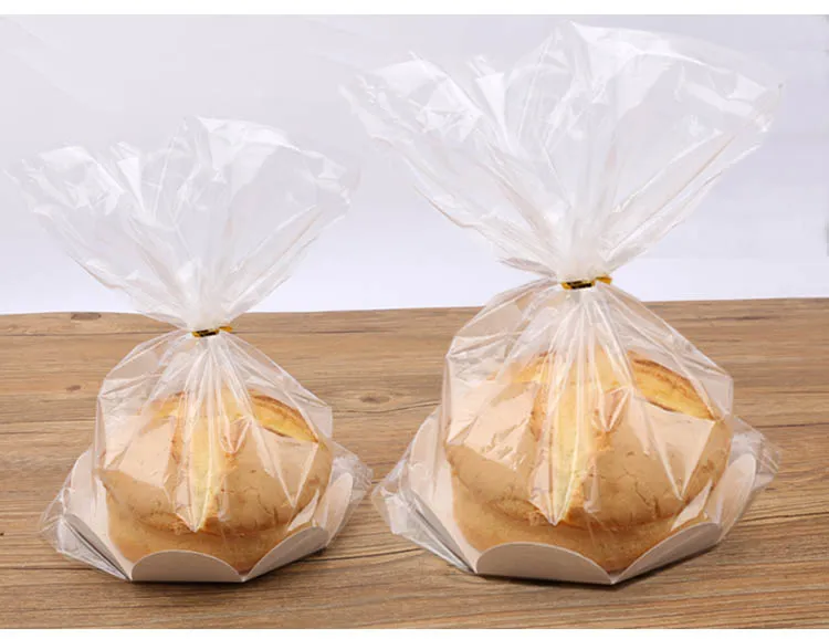 Emballage de gâteau en mousseline de soie 6 pouces/17cm 8 pouces/20cm, sacs de cuisson à faire soi-même, boîte en papier pour gâteau, sac d'emballage de pain de boulangerie