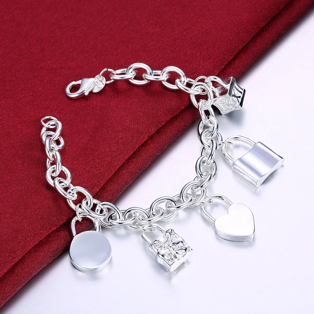 Бесплатная доставка Оптовая стерлингового серебра 925 покрытием Омаров Шарм браслеты LKNSPCH158