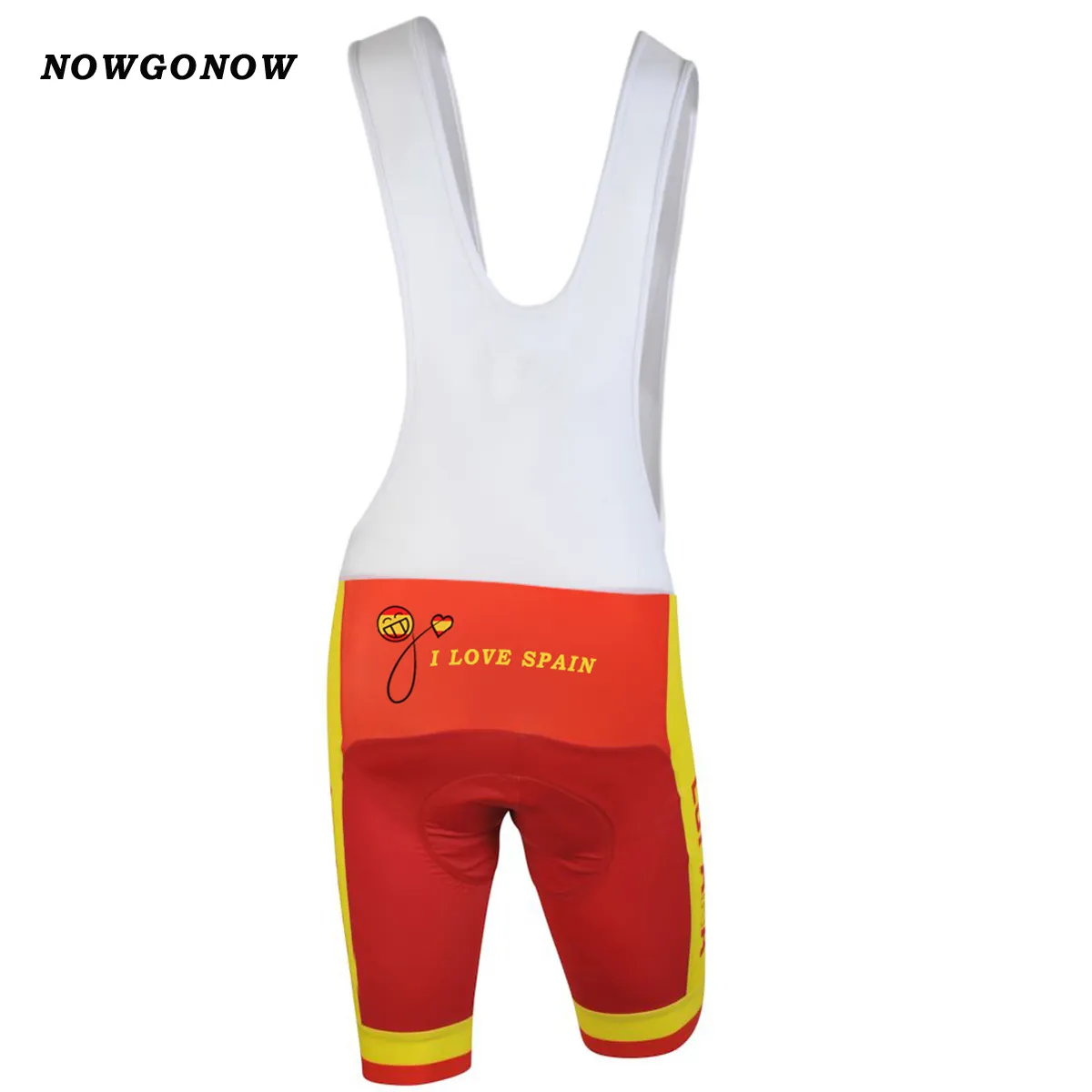 MÄN 2017 spaniens landslag cykeltröja set cykel kläder bära gul röd landslag maillot ciclismo bib gel pad shorts