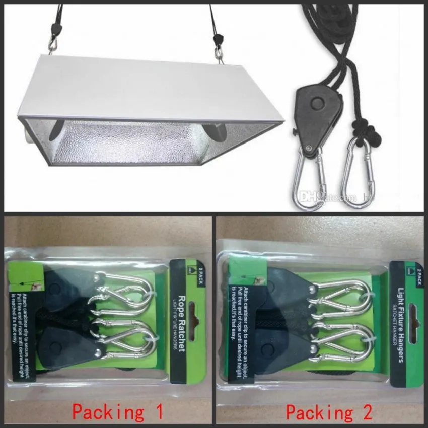 4 Stücke Seil Ratsche mit Haken für Pflanzenlampe 1/8 Zoll 