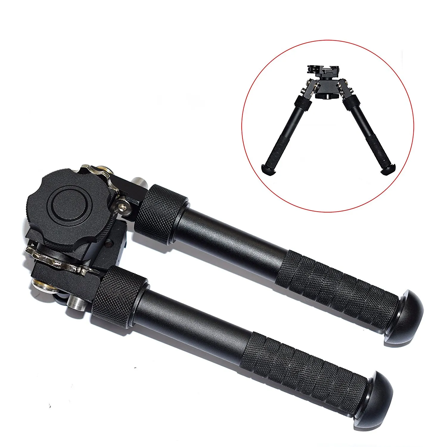 Quick Detach Rifle Bipod Atlas V8 BT10-LW17 Bipod 21.7mm Standard Weaver Rail Mount with ADM 170-S-TAC-R Lever for Gun/Rifle/AR15