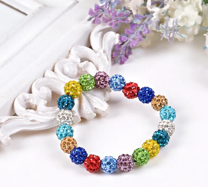 Buono A ++ Fashion 20 bracciale con sfera di diamanti in cristallo perline fai da te gioielli fatti a mano FB292 ordine della miscela 20 pezzi molto braccialetti con ciondoli