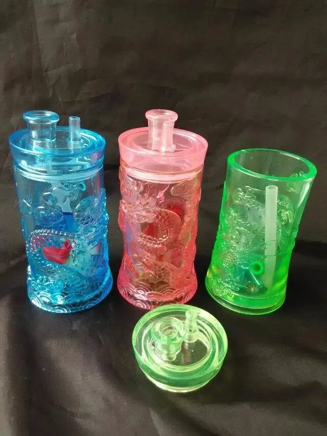 Dragon Glass Bongs Accessories Glass Rökande rör Färgglada Mini Multi-färg Handrör Bästa sked Glas