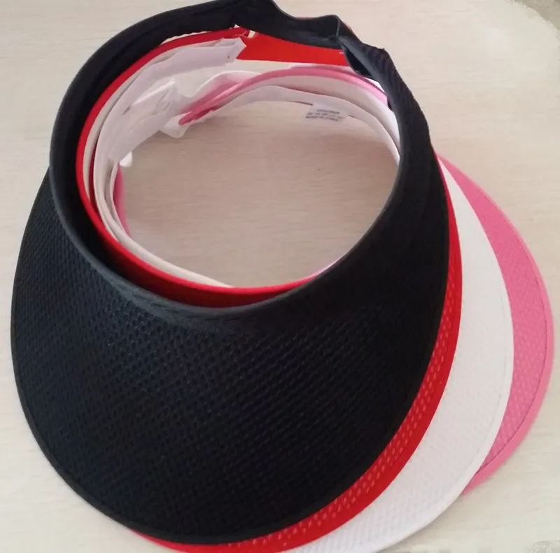 Large Brim Mesh Clip On Visors Sun Caps Sport Hatt för Kvinnor Gratis frakt