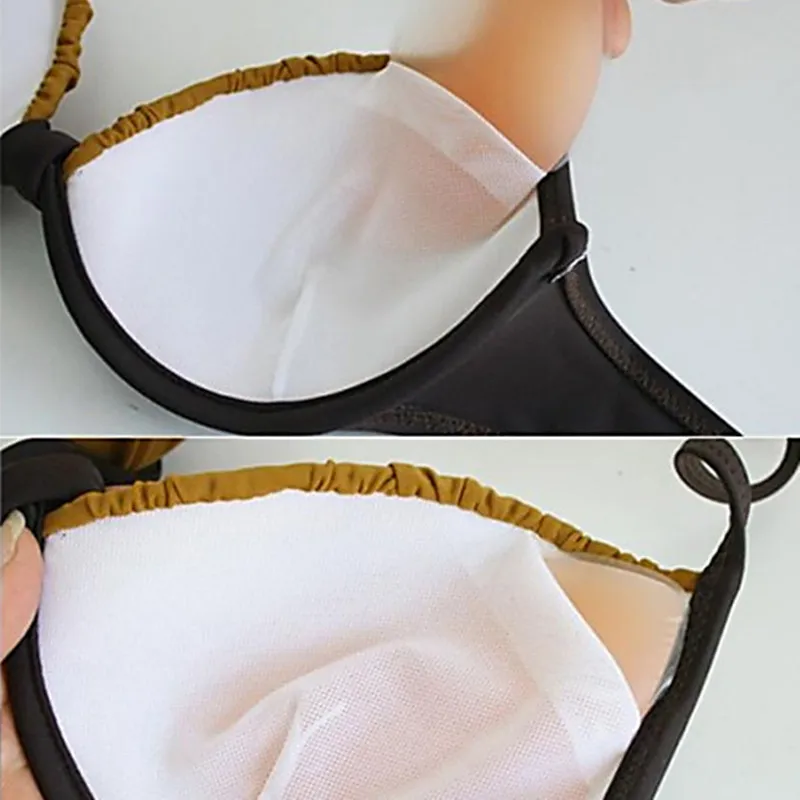 Sutiã de silicone feminino sexy, inserções invisíveis, almofadas de peito, push up, intensificador de peito, para vestido, biquíni, maiô8112354