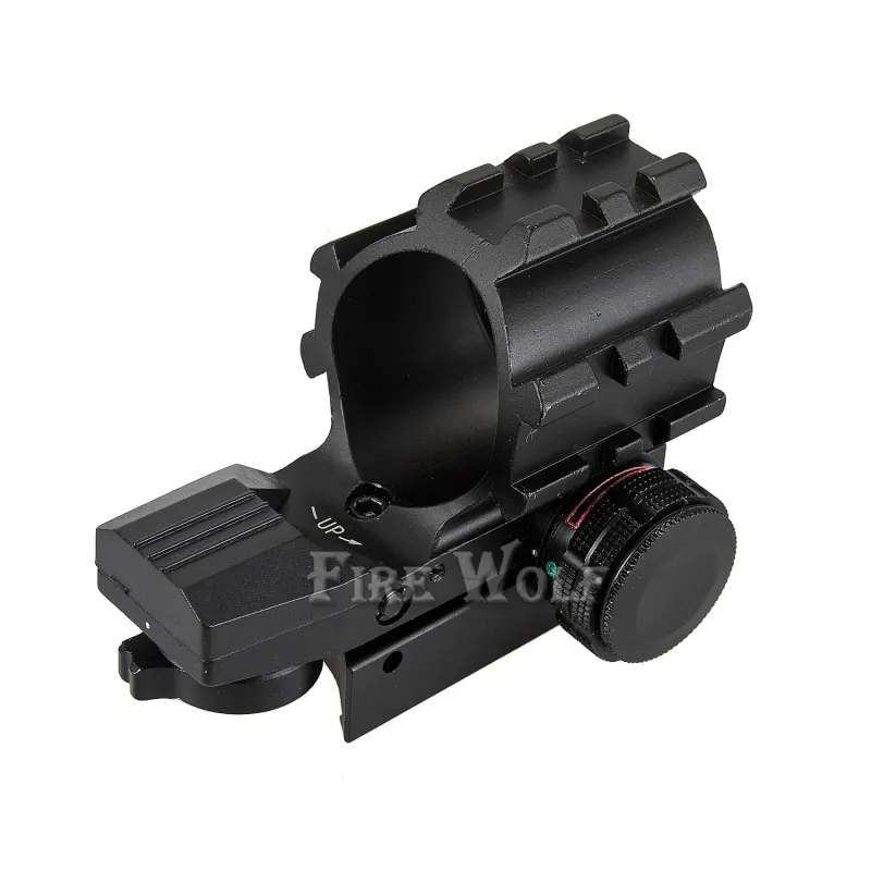 FIRE WOLF Reflexvisier mit rotem und grünem Punkt, taktisch, holografisch, 4 Absehen, projiziert 33 mm, für die Jagd