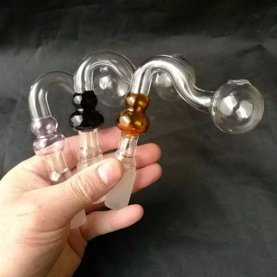 S color gourd smoke pot bongs accessories , Unique Oil Burner Glass Bongs Pipes Water Pipes Glass Pipe Oil Rigs Smoking with Dropper