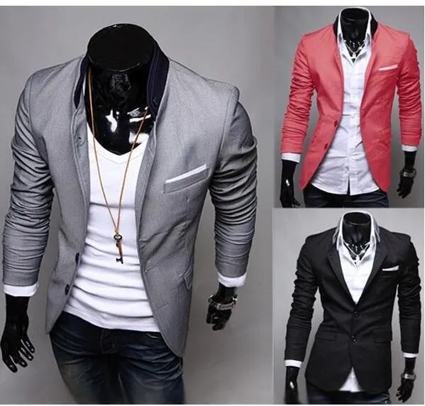 Chaquetas de Prendas de Vestir Casuales Para Hombres Chaqueta de