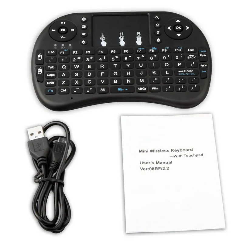 Mini Rii I8ワイヤレスキーボード2.4g英語の空気マウスキーボードリモートコントロールタッチパッドのためのスマートなAndroidテレビボックスノートブックタブレットPC