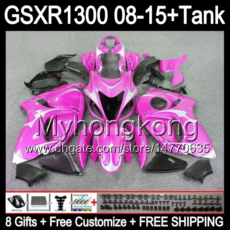 8gifts для Suzuki GSXR1300 Хаябуса 2008 2009 2010 2011 розовый блеск 14MY87 GSXR-1300 1300 GSXR системы GSX Р1300 2012 2013 2014 2015 черный обтекатель