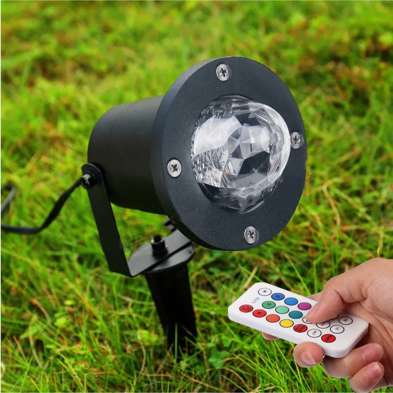 LED Woda Złomy Światło 7 Kolor RGB LED Etap Laserowy Oświetlenie Fala Ripple Shining Efekt Krajobraz LED Lawn Lampa z pilotem