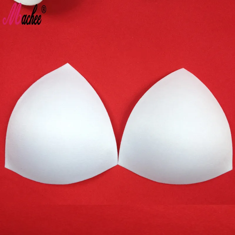 1 pair / Lot badeanzug padding einsätze Frauen Kleidung Zubehör Schaum Dreieck Schwamm Pads Brustschalen Brust Bh Bikini Einsätze Brust Pad